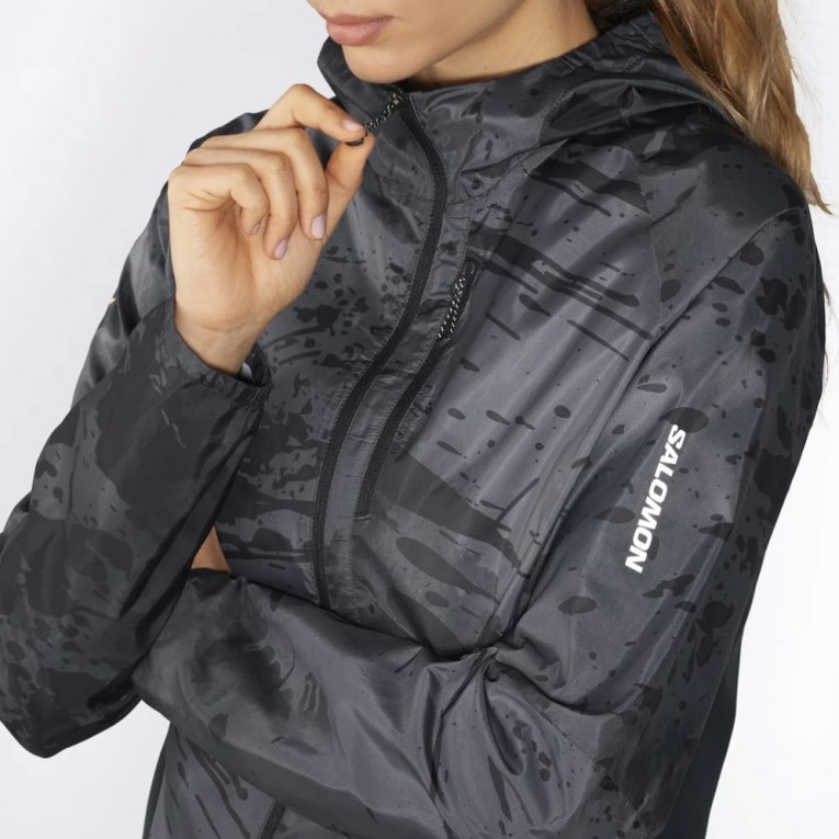 Black Salomon Bonatti Cross Wind Women's Shell Jackets | IE UI7941